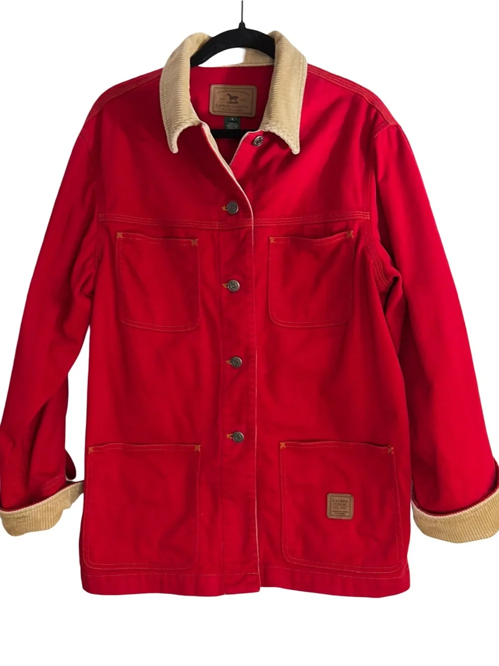Vintage Ralph Lauren Chore Jacket Barn Jacket Large - Picture 1 of 7